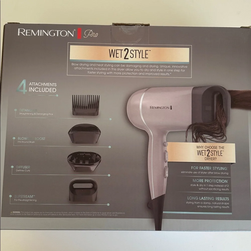 New Remington Pro Hair Dryer. Wet 2 Style.